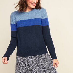 Old Navy Blue Colorblock Sweater, Size Large Tall